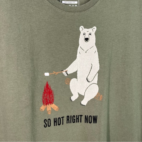 The North Face Green Polar Bear So Hot Right Now S’mores Camping Graphic Tank L - Picture 4 of 5